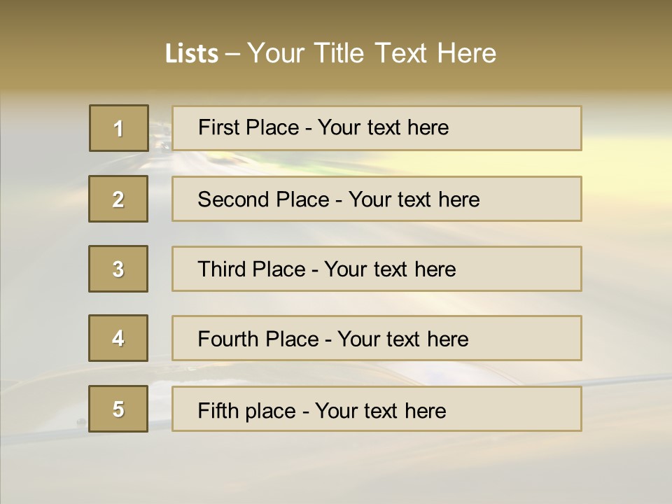 Speed Rear View Driver PowerPoint Template