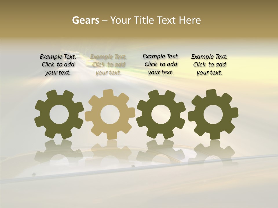 Speed Rear View Driver PowerPoint Template