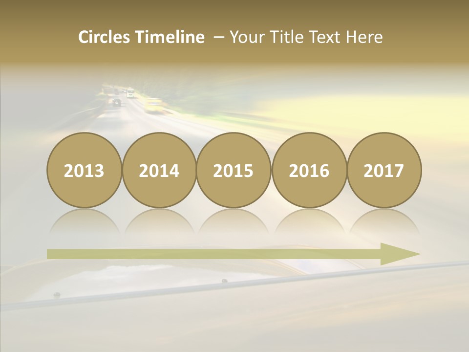 Speed Rear View Driver PowerPoint Template