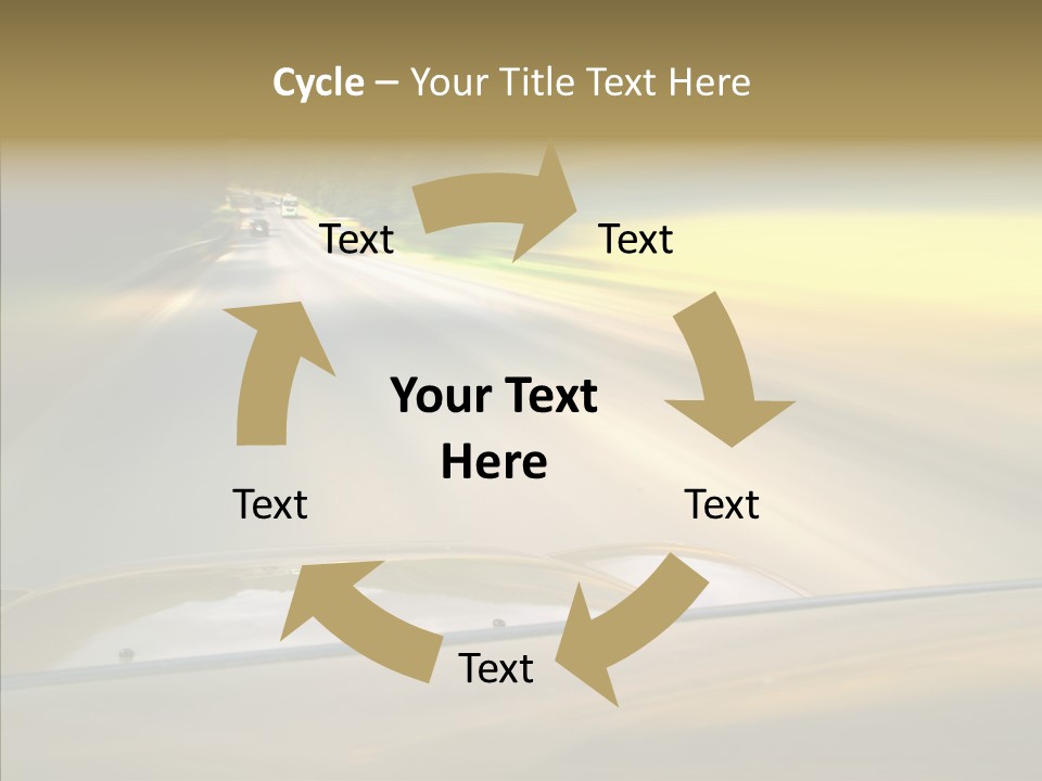 Speed Rear View Driver PowerPoint Template