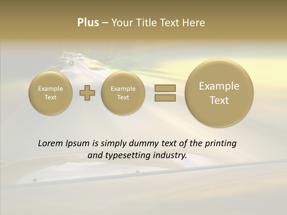 Speed Rear View Driver PowerPoint Template