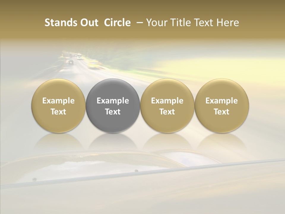 Speed Rear View Driver PowerPoint Template