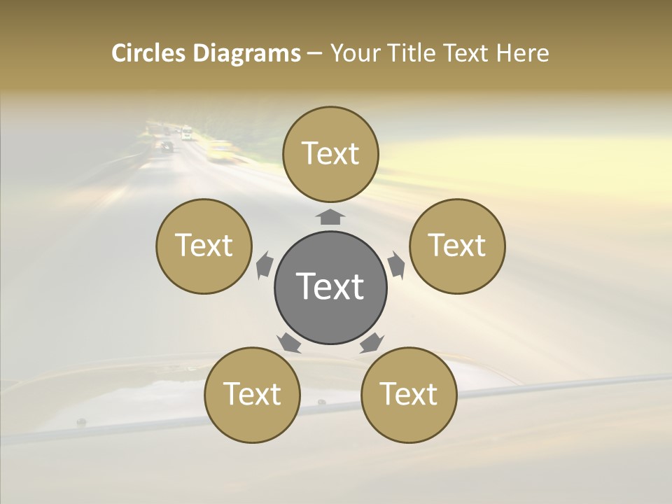 Speed Rear View Driver PowerPoint Template