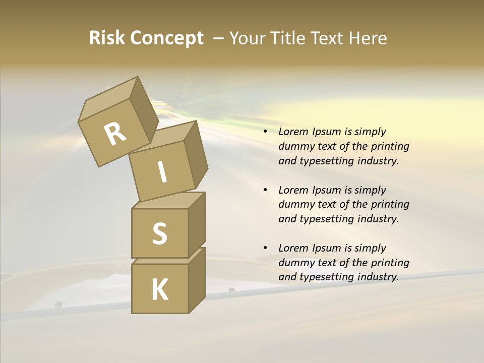 Speed Rear View Driver PowerPoint Template