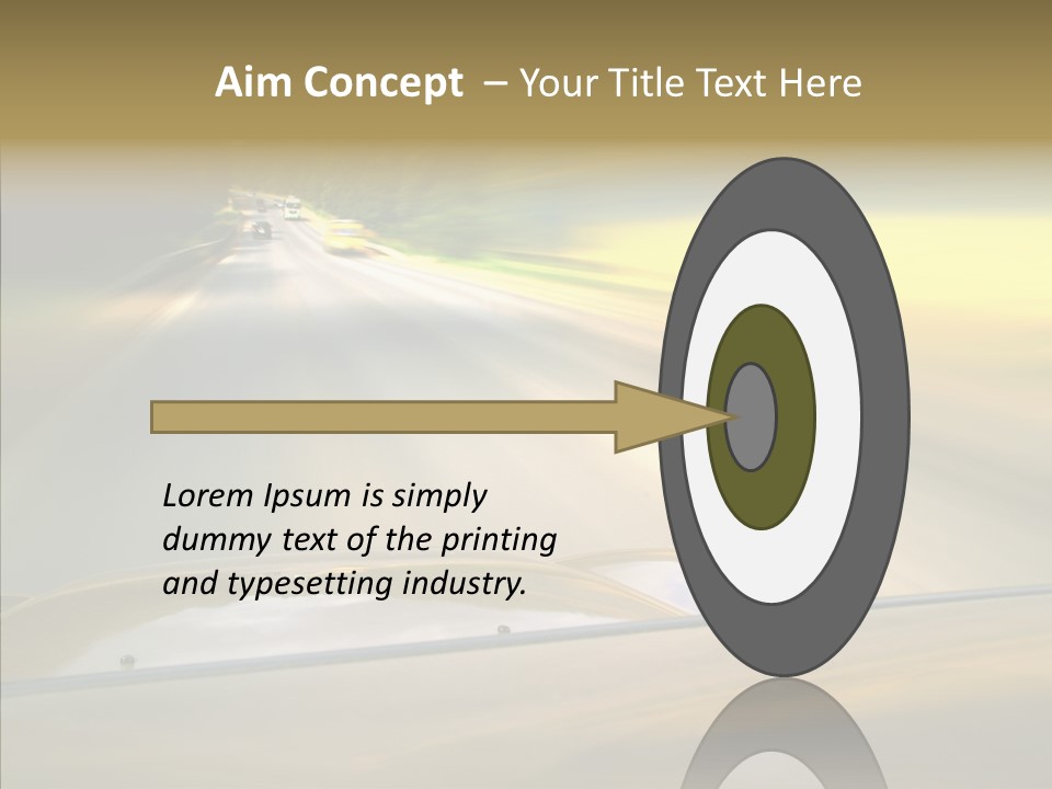 Speed Rear View Driver PowerPoint Template