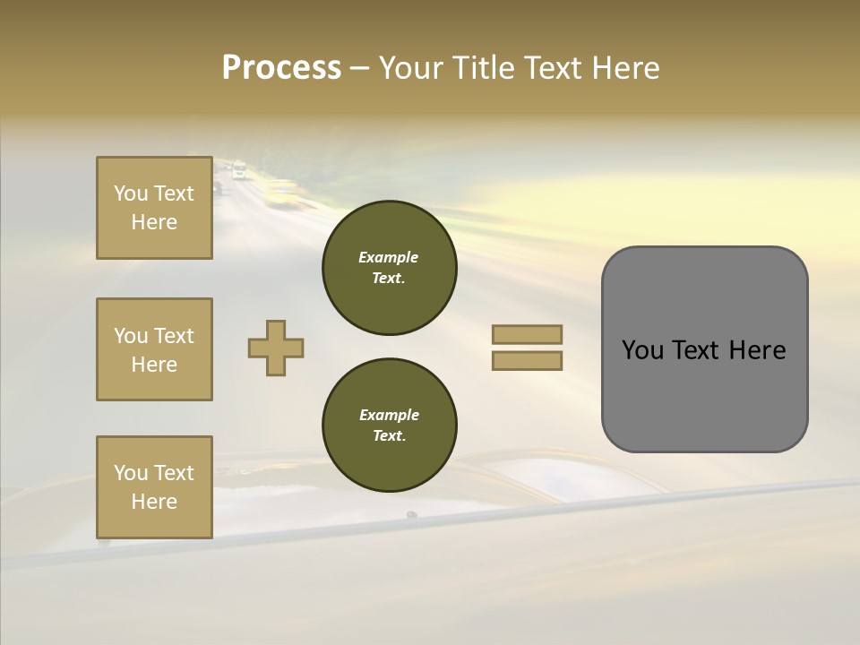 Speed Rear View Driver PowerPoint Template