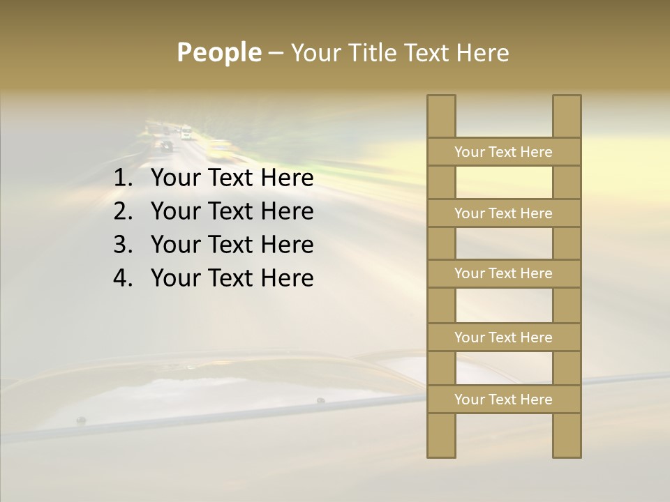 Speed Rear View Driver PowerPoint Template