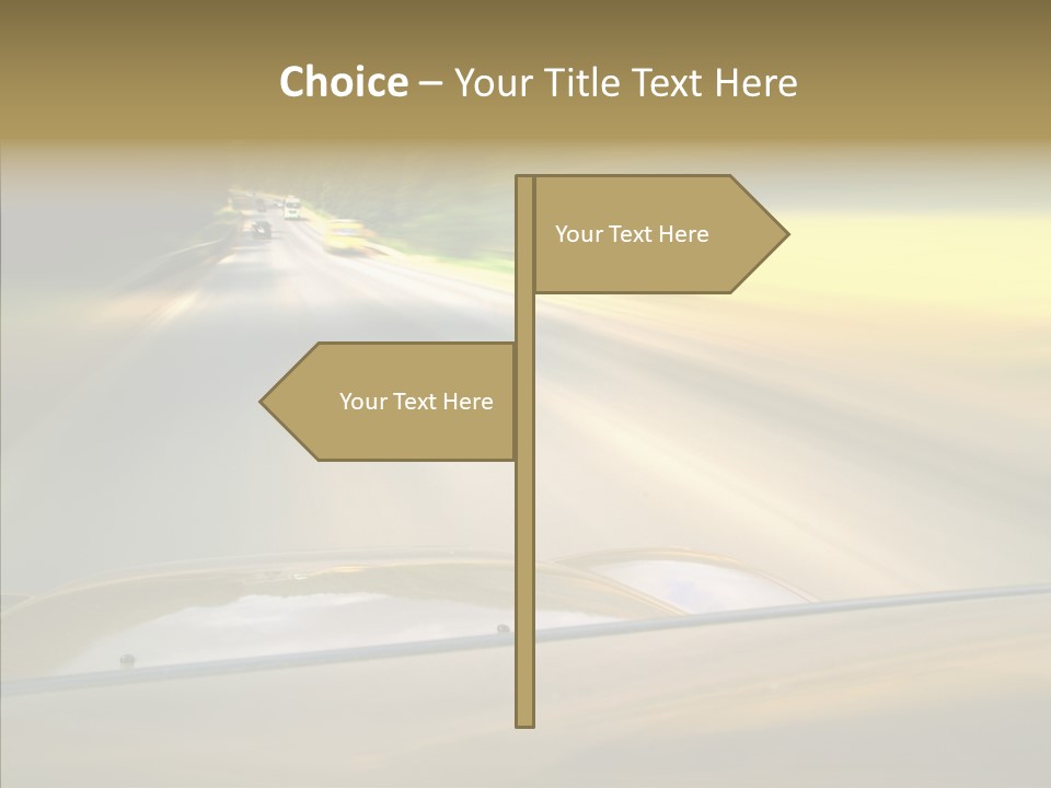 Speed Rear View Driver PowerPoint Template