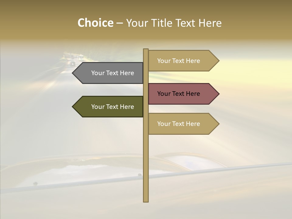 Speed Rear View Driver PowerPoint Template