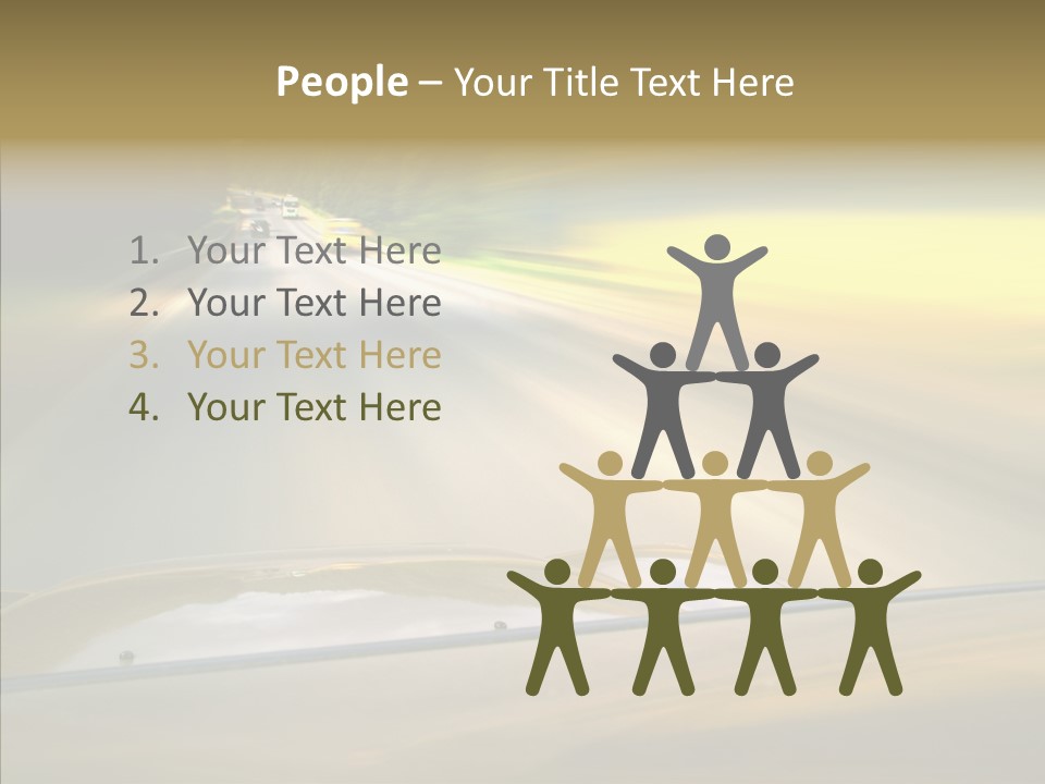 Speed Rear View Driver PowerPoint Template