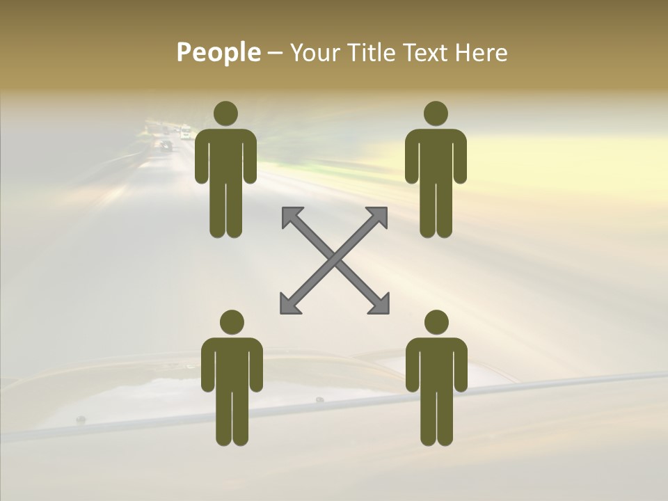 Speed Rear View Driver PowerPoint Template