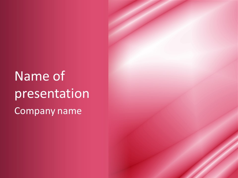 Lines Style Pink PowerPoint Template