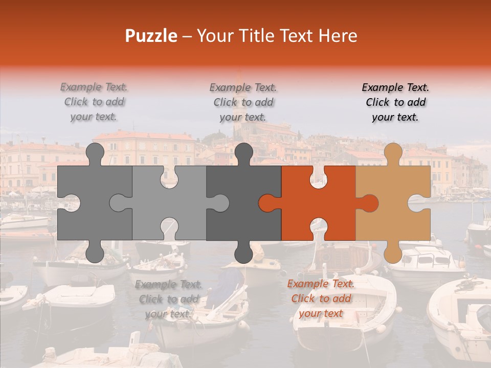 Dock Mediterranean City PowerPoint Template