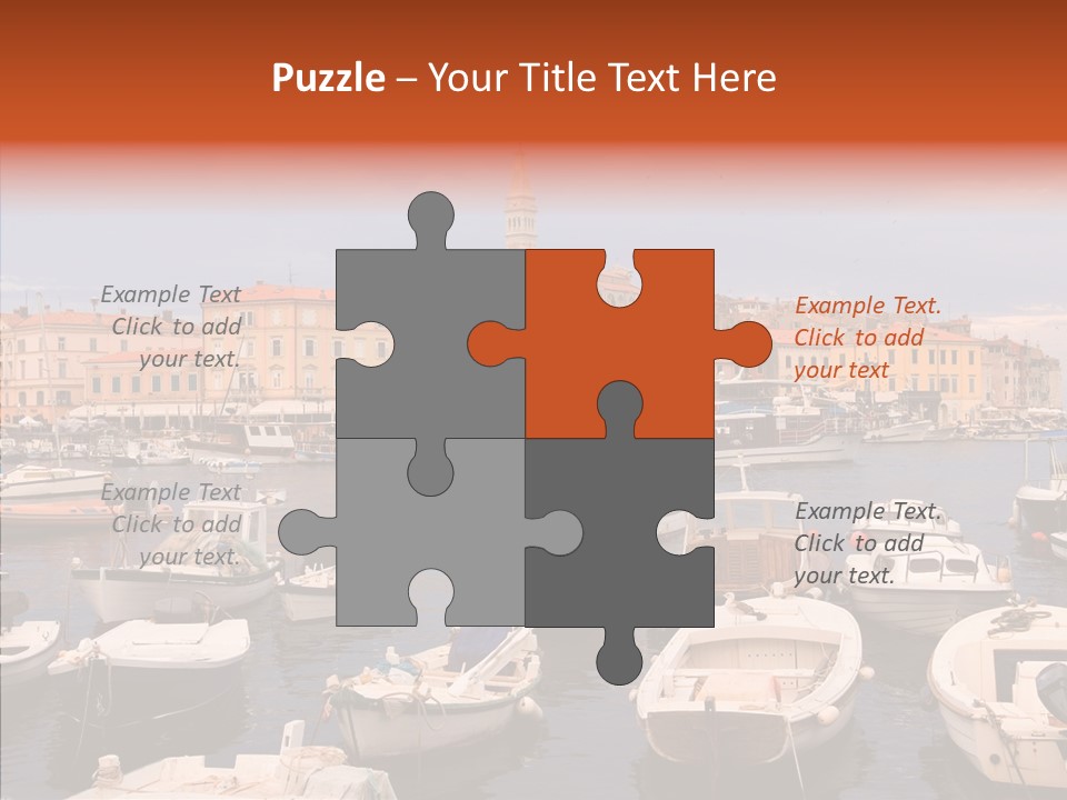 Dock Mediterranean City PowerPoint Template