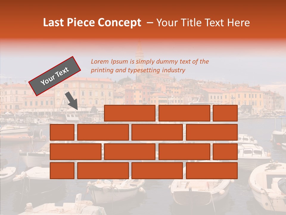Dock Mediterranean City PowerPoint Template