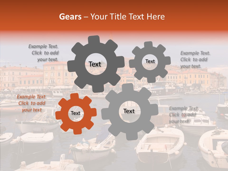 Dock Mediterranean City PowerPoint Template