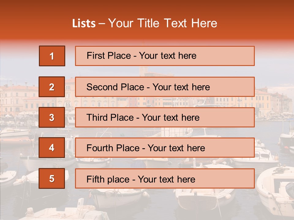 Dock Mediterranean City PowerPoint Template