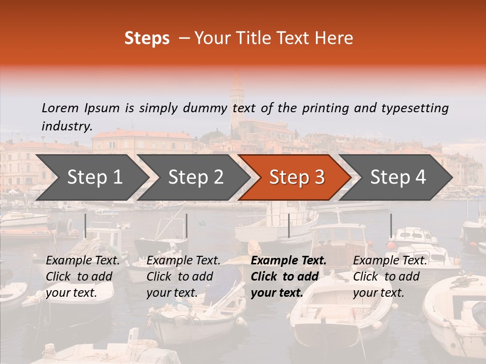 Dock Mediterranean City PowerPoint Template