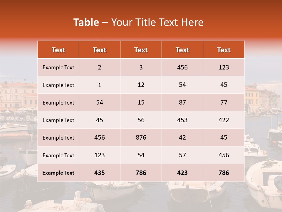 Dock Mediterranean City PowerPoint Template