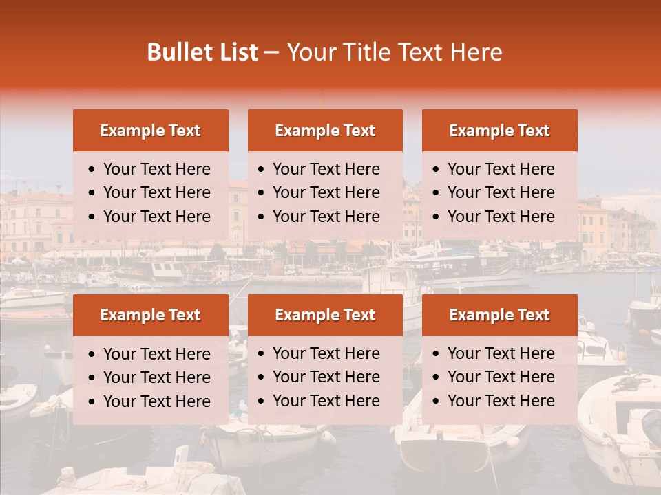 Dock Mediterranean City PowerPoint Template