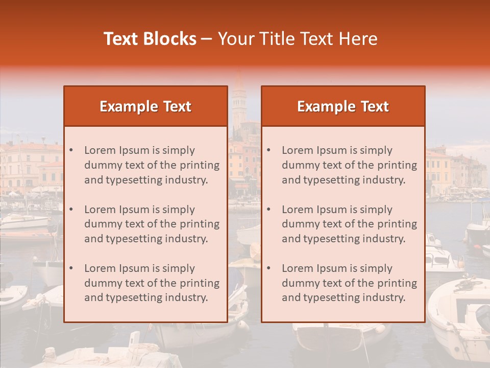 Dock Mediterranean City PowerPoint Template