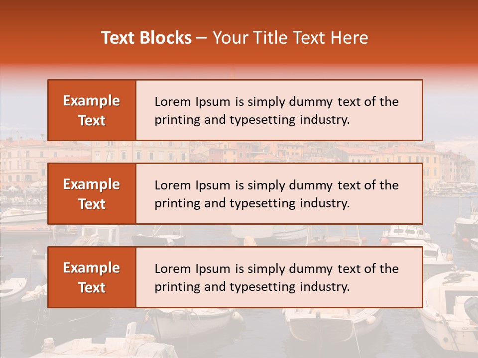 Dock Mediterranean City PowerPoint Template