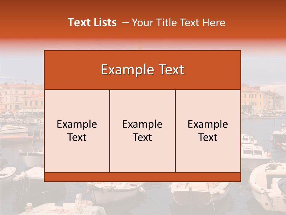 Dock Mediterranean City PowerPoint Template