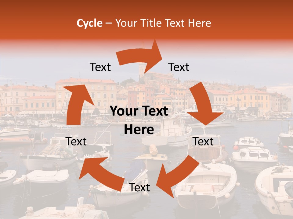 Dock Mediterranean City PowerPoint Template