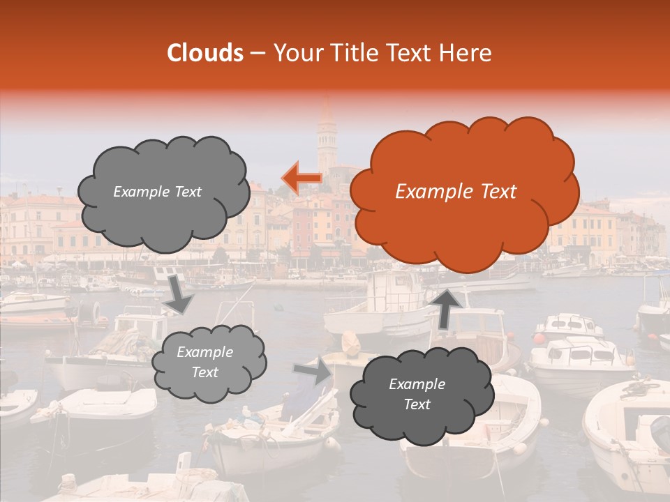 Dock Mediterranean City PowerPoint Template