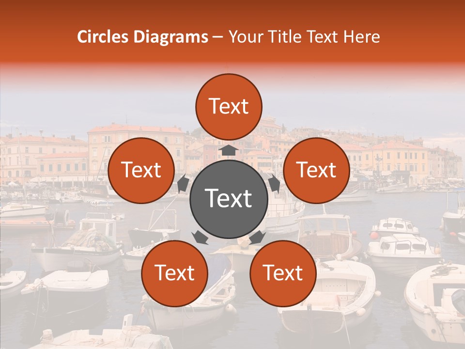 Dock Mediterranean City PowerPoint Template