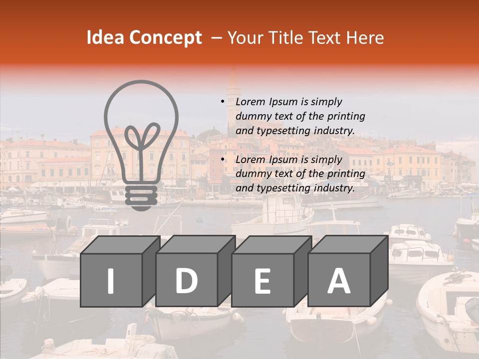 Dock Mediterranean City PowerPoint Template