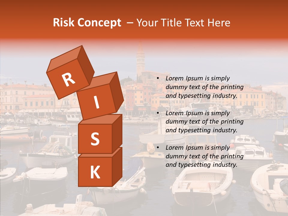 Dock Mediterranean City PowerPoint Template