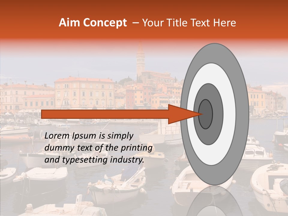 Dock Mediterranean City PowerPoint Template