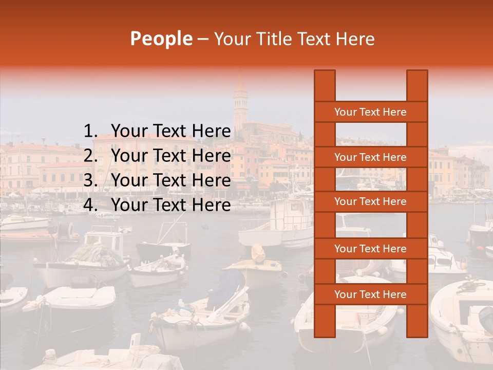 Dock Mediterranean City PowerPoint Template