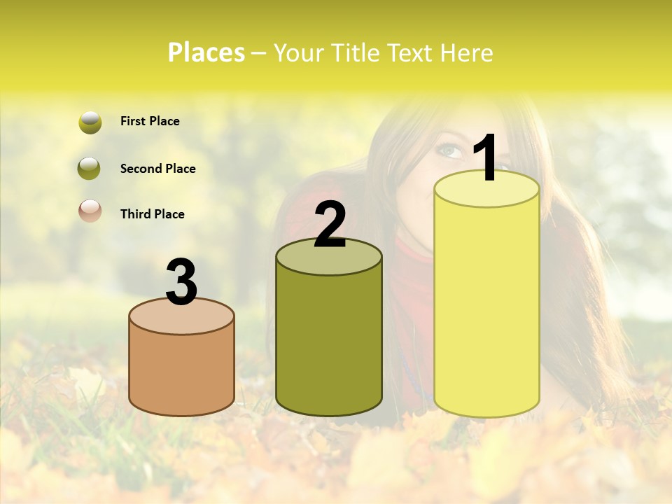 Girl Sitting Trees PowerPoint Template