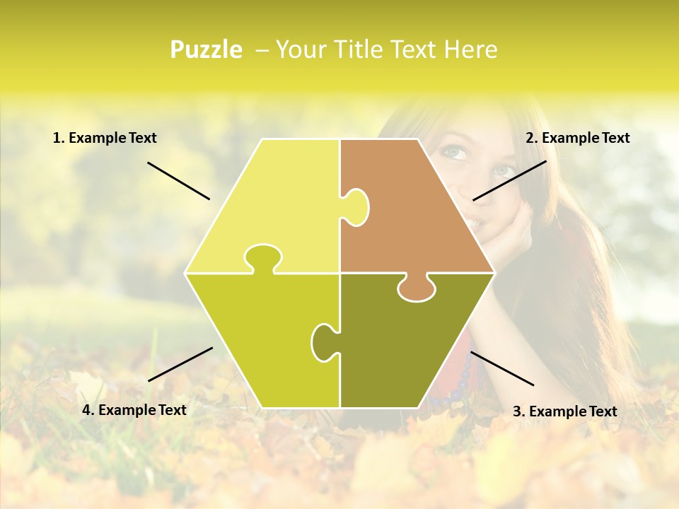 Girl Sitting Trees PowerPoint Template