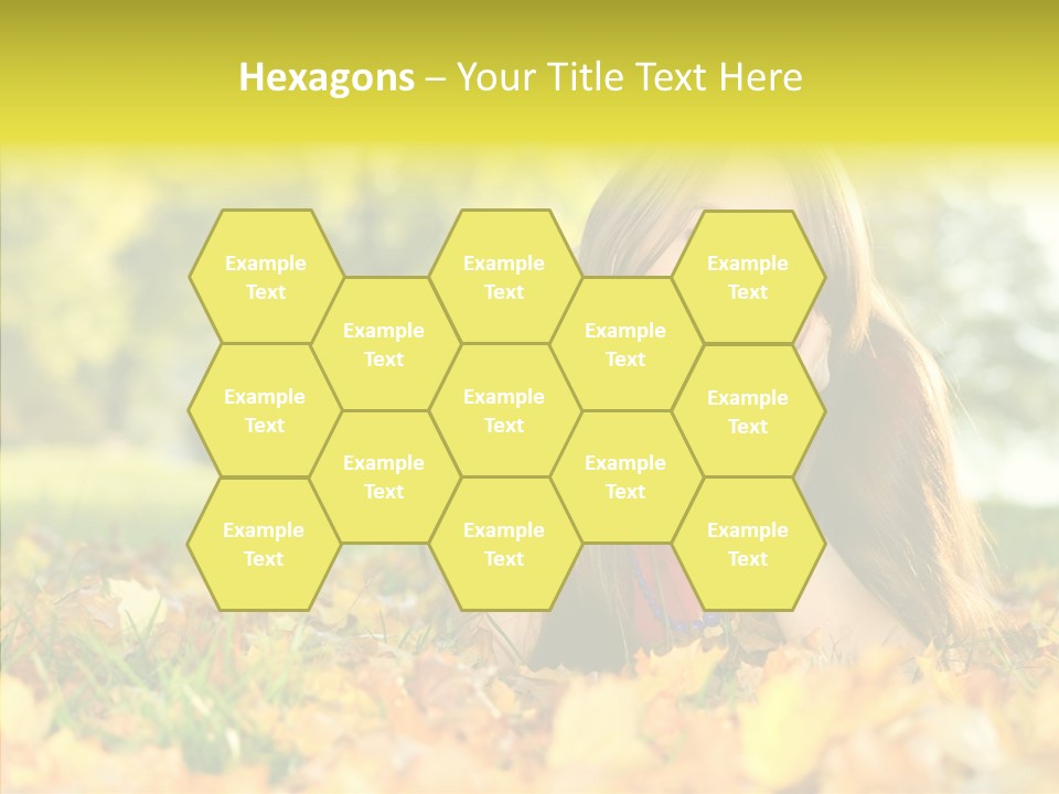 Girl Sitting Trees PowerPoint Template