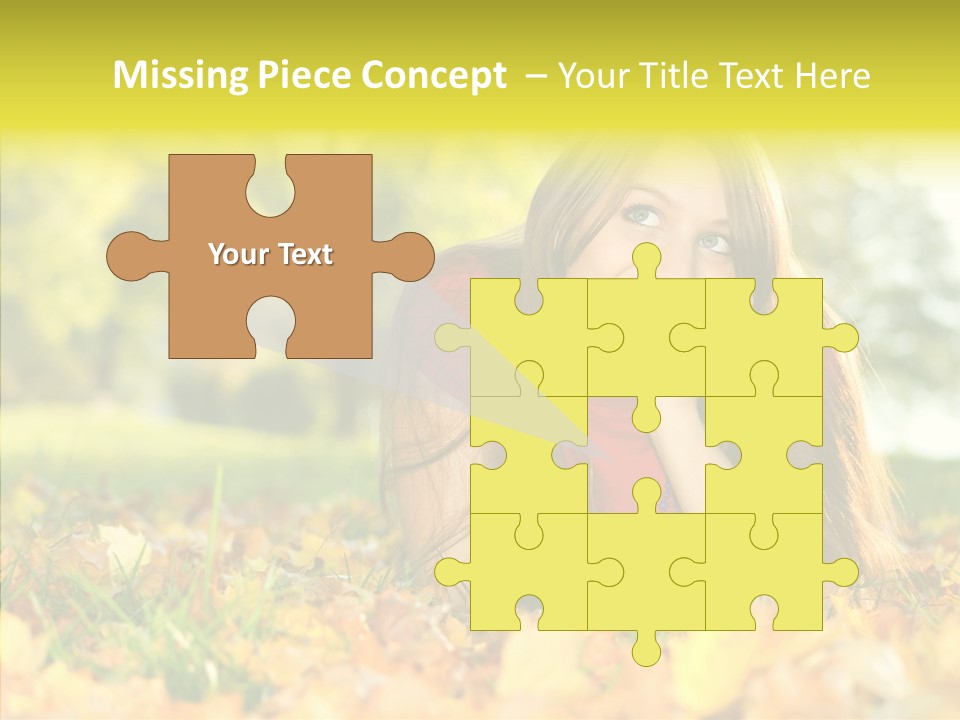 Girl Sitting Trees PowerPoint Template