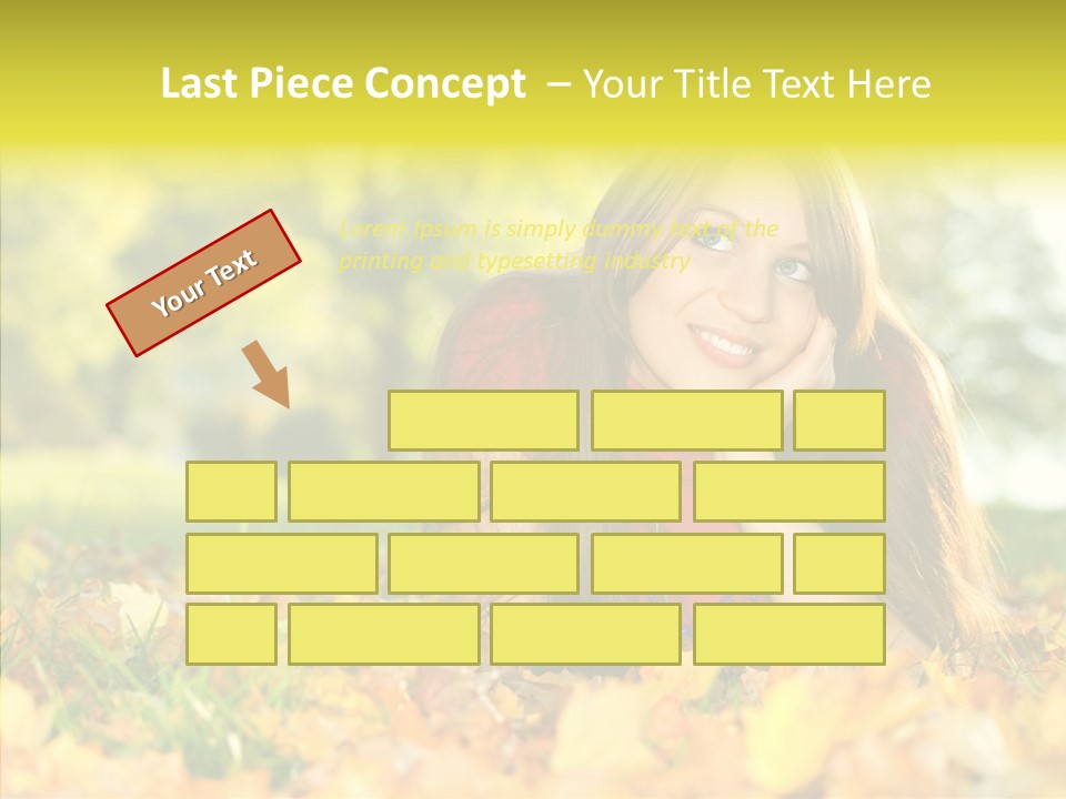 Girl Sitting Trees PowerPoint Template