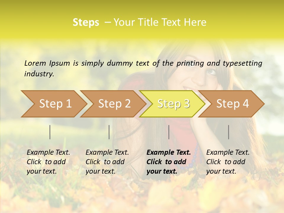 Girl Sitting Trees PowerPoint Template