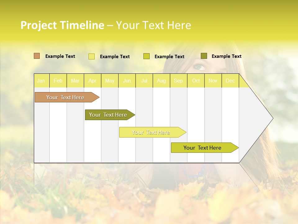 Girl Sitting Trees PowerPoint Template