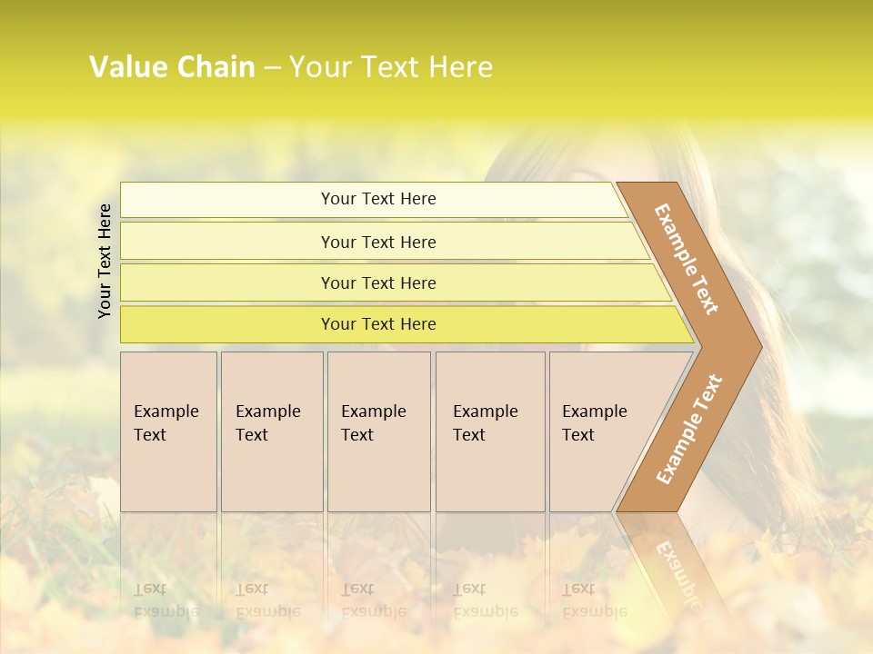 Girl Sitting Trees PowerPoint Template