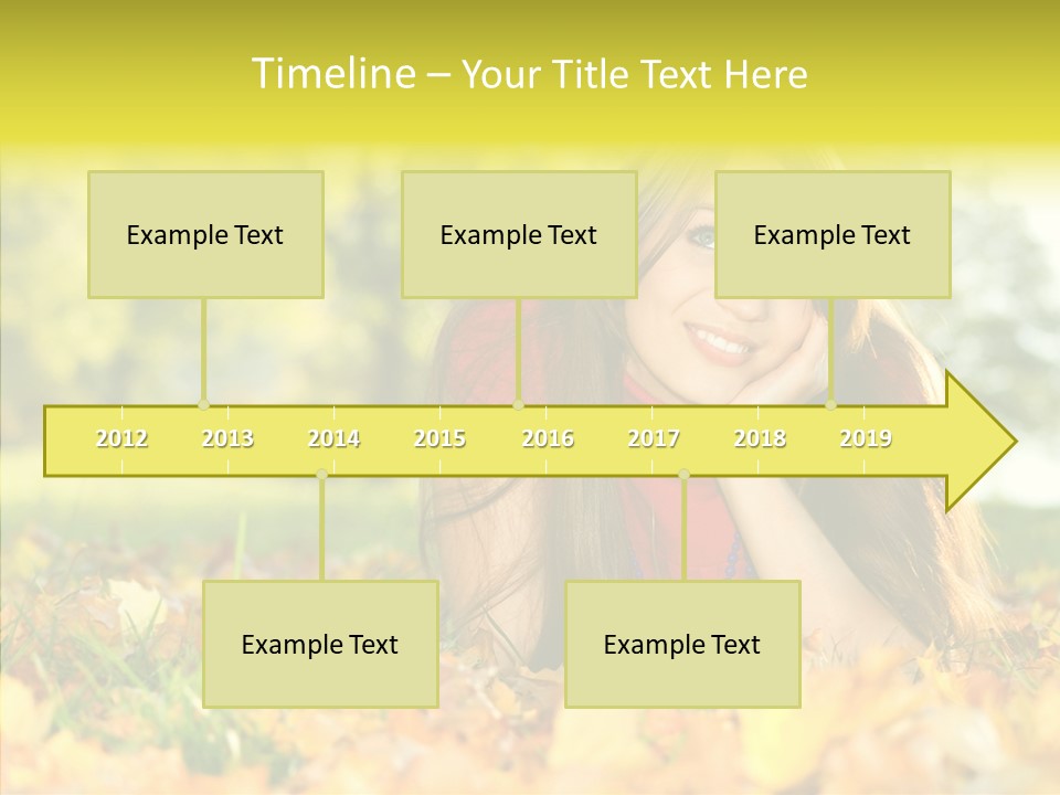 Girl Sitting Trees PowerPoint Template