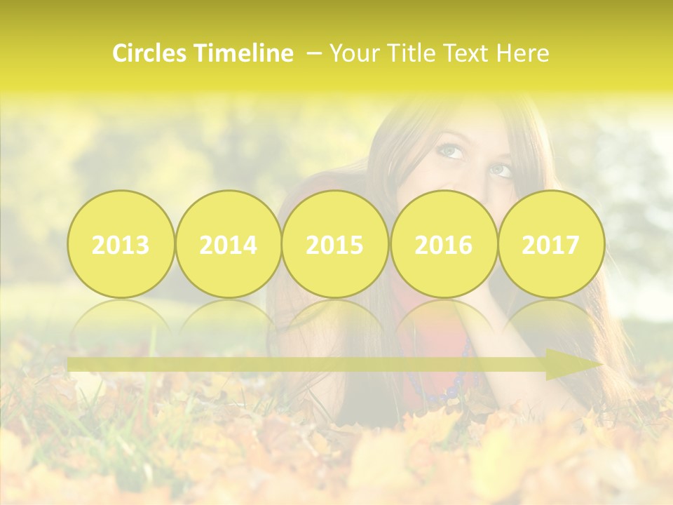 Girl Sitting Trees PowerPoint Template