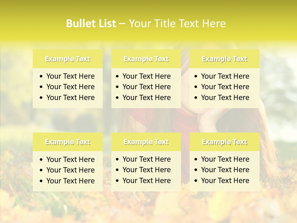 Girl Sitting Trees PowerPoint Template