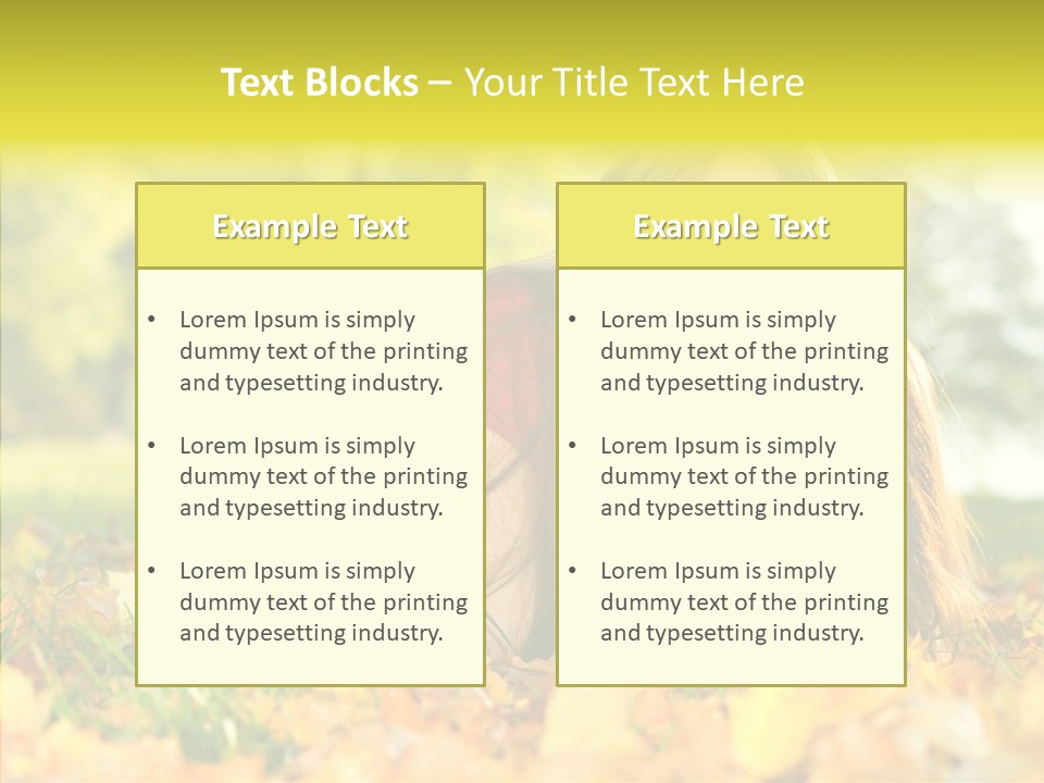 Girl Sitting Trees PowerPoint Template