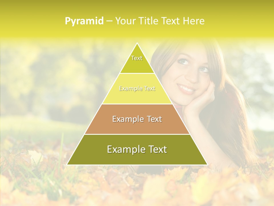 Girl Sitting Trees PowerPoint Template