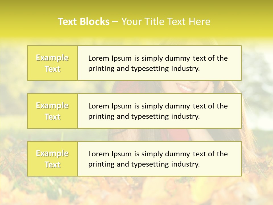 Girl Sitting Trees PowerPoint Template