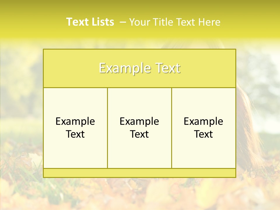 Girl Sitting Trees PowerPoint Template