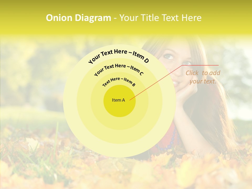 Girl Sitting Trees PowerPoint Template